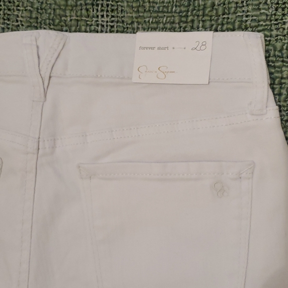 Jessica Simpson White Stretchy Denim Shorts - Picture 3 of 5